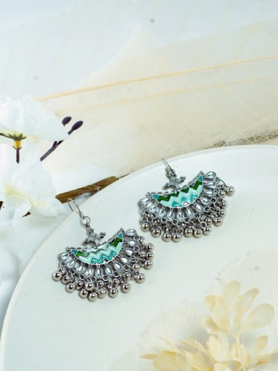 Green Shades Of Meenakari With Ghungroo