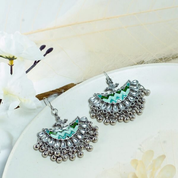 Green Shades Of Meenakari With Ghungroo