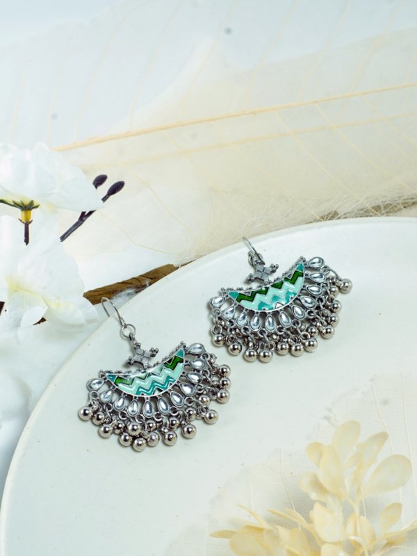 Green Shades Of Meenakari With Ghungroo