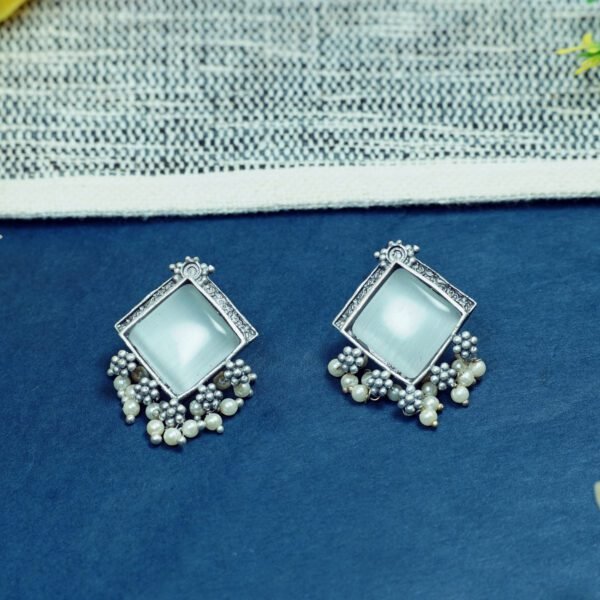 Grey Square Studs