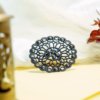 Oxidised Flower Ring - Image 2