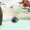 Multi-Colored Flower Ring - Image 2