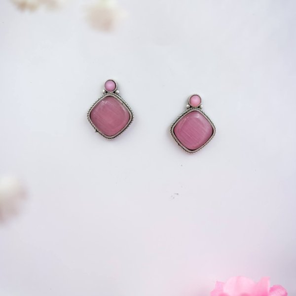 Pink Monalisa Studs