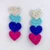 Trigya Handmade Heart Beaded Earring - Image 2