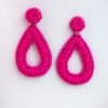 Trigya Handmade Bright Pink Quirky Earrings - Image 2